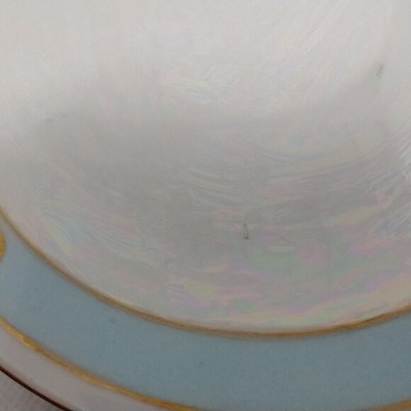 VTG Thomas Bavaria J.O'B. Decorative Small Plate -Blue w/Gold Trim - Lusterware - Picture 10 of 13